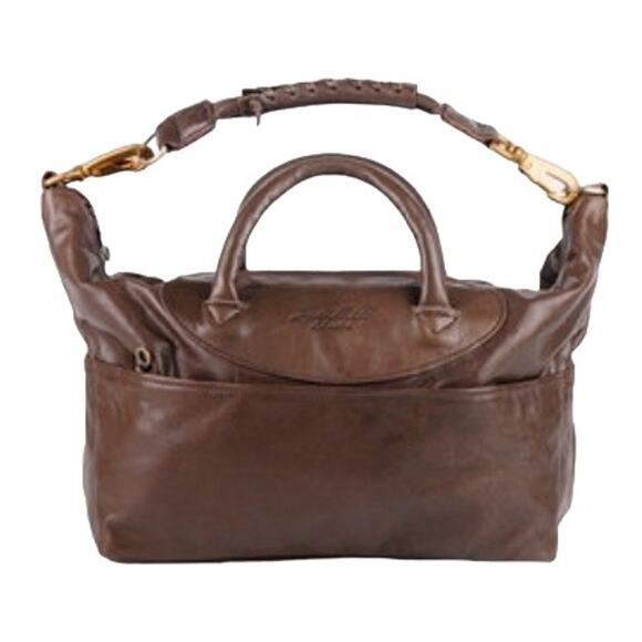 JAS MB London Medium Wings Traveler Bag leather shoulder brown satchel purse - Picture 11 of 11